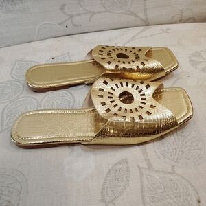 Gold Women Sandals